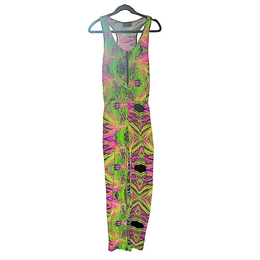 NWOT AX Vibrant Multicolor Racerback Maxi Dress